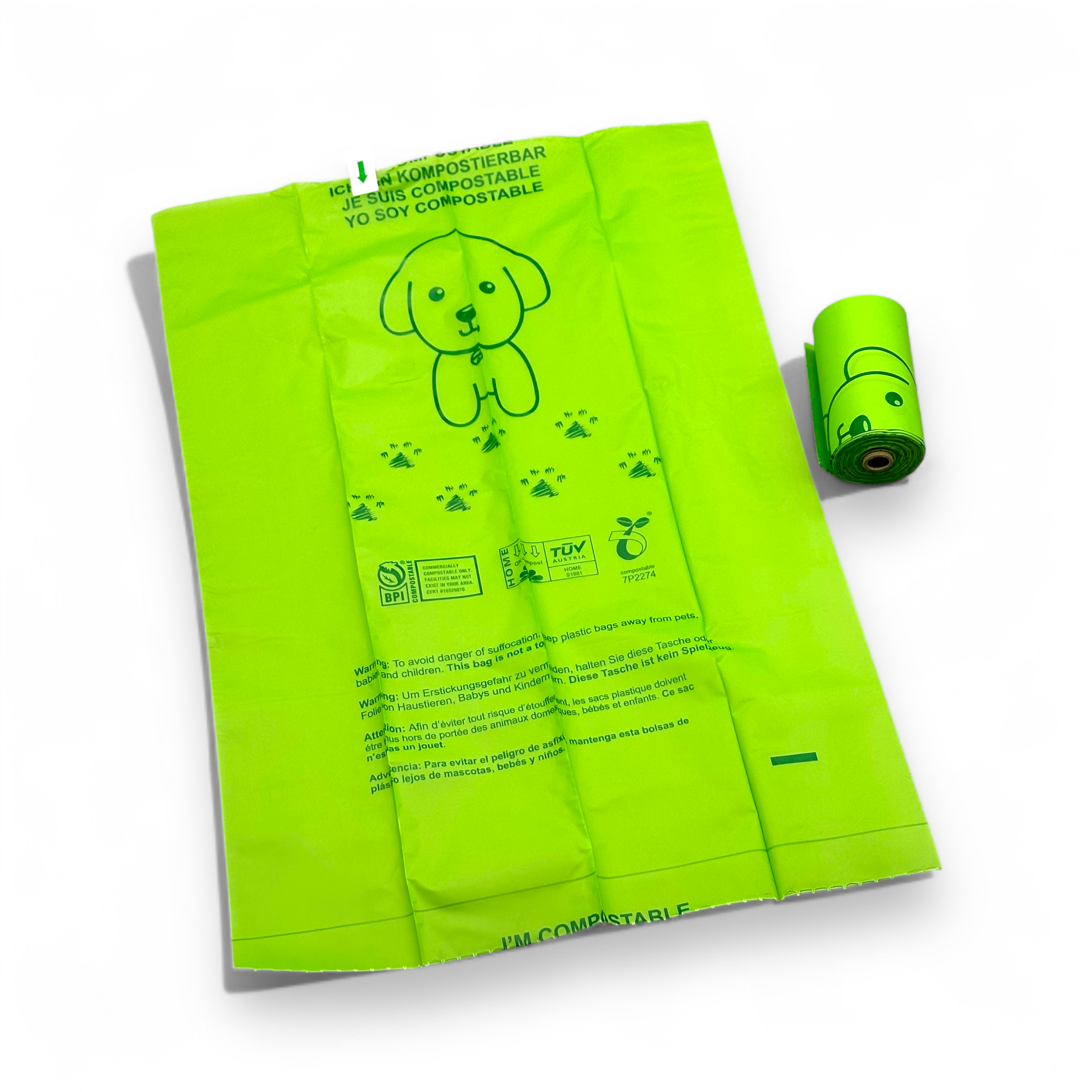 Biodegradable Poo Bags – Thick Leak-Proof Dog Waste Bags with Jasmine Scent