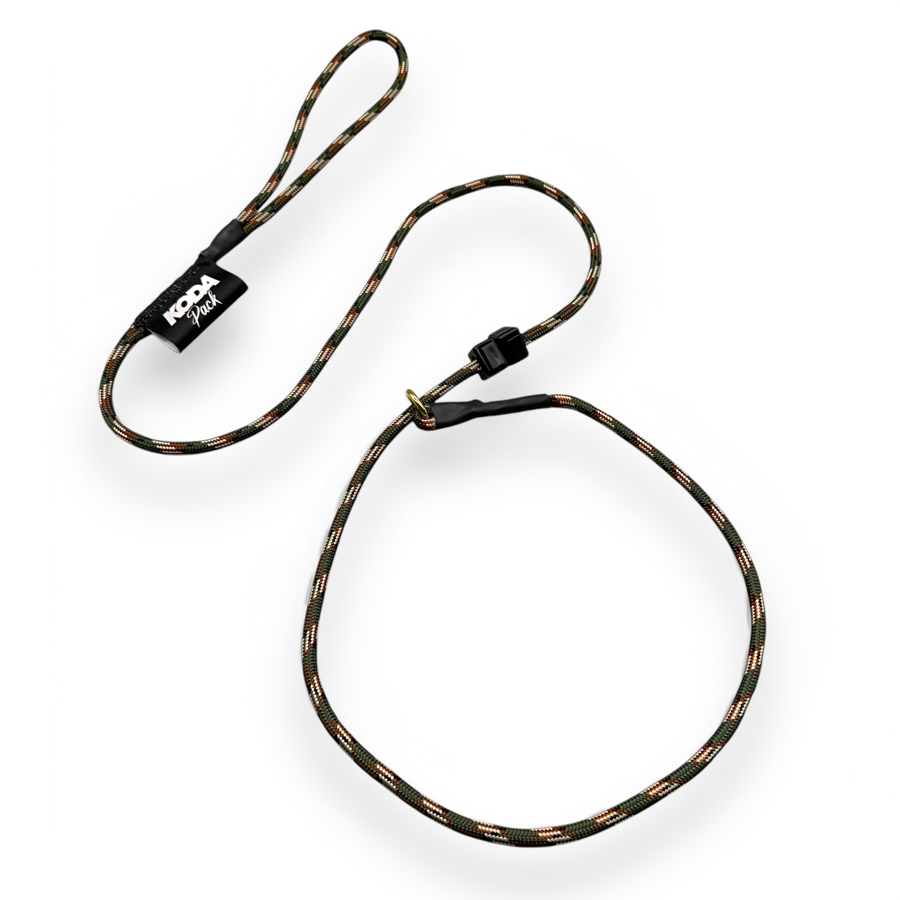 Camo Slip Lead – Durable 6mm Dog Training Lead with Dual Stoppers