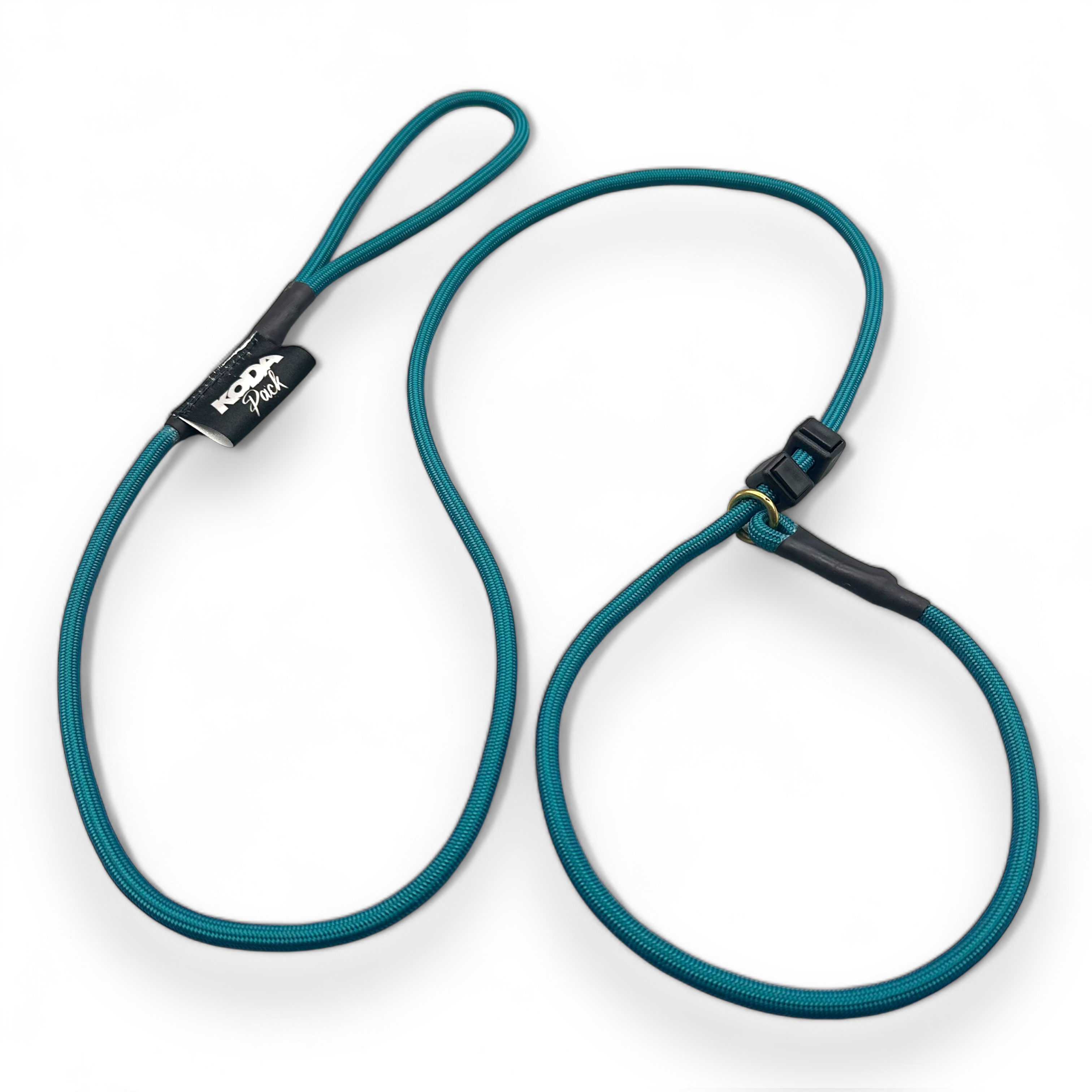Teal Slip Lead – Durable 6mm Dog Training Lead with Dual Stoppers
