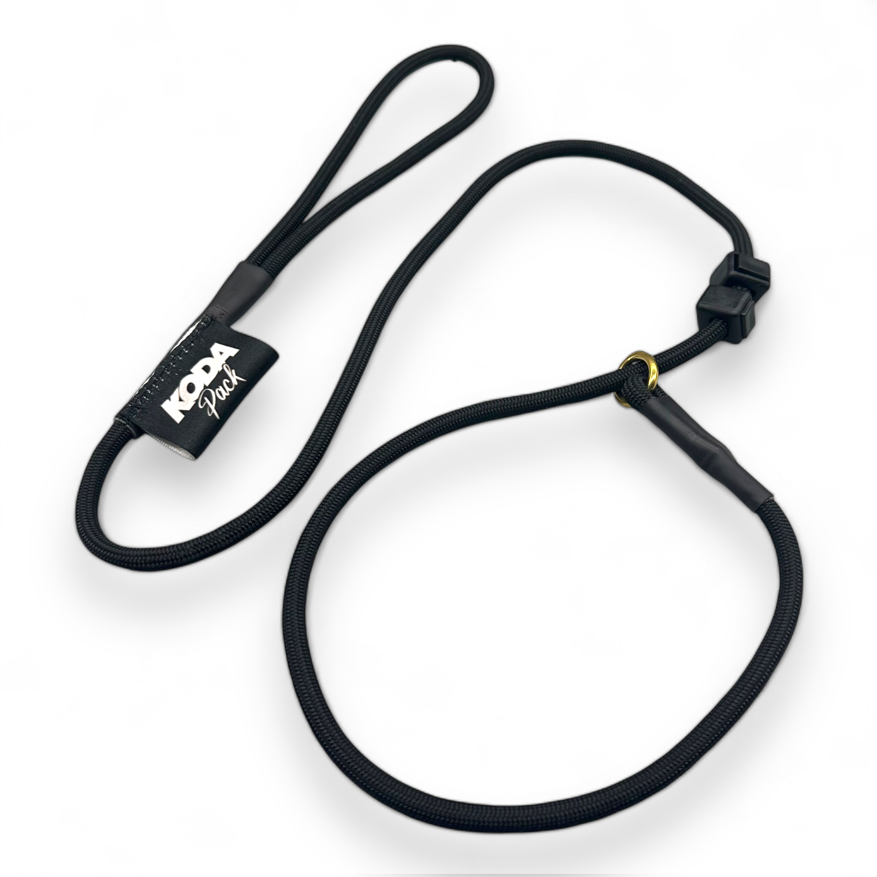 Black Slip Lead – Durable Dog Training Lead with Dual Stoppers
