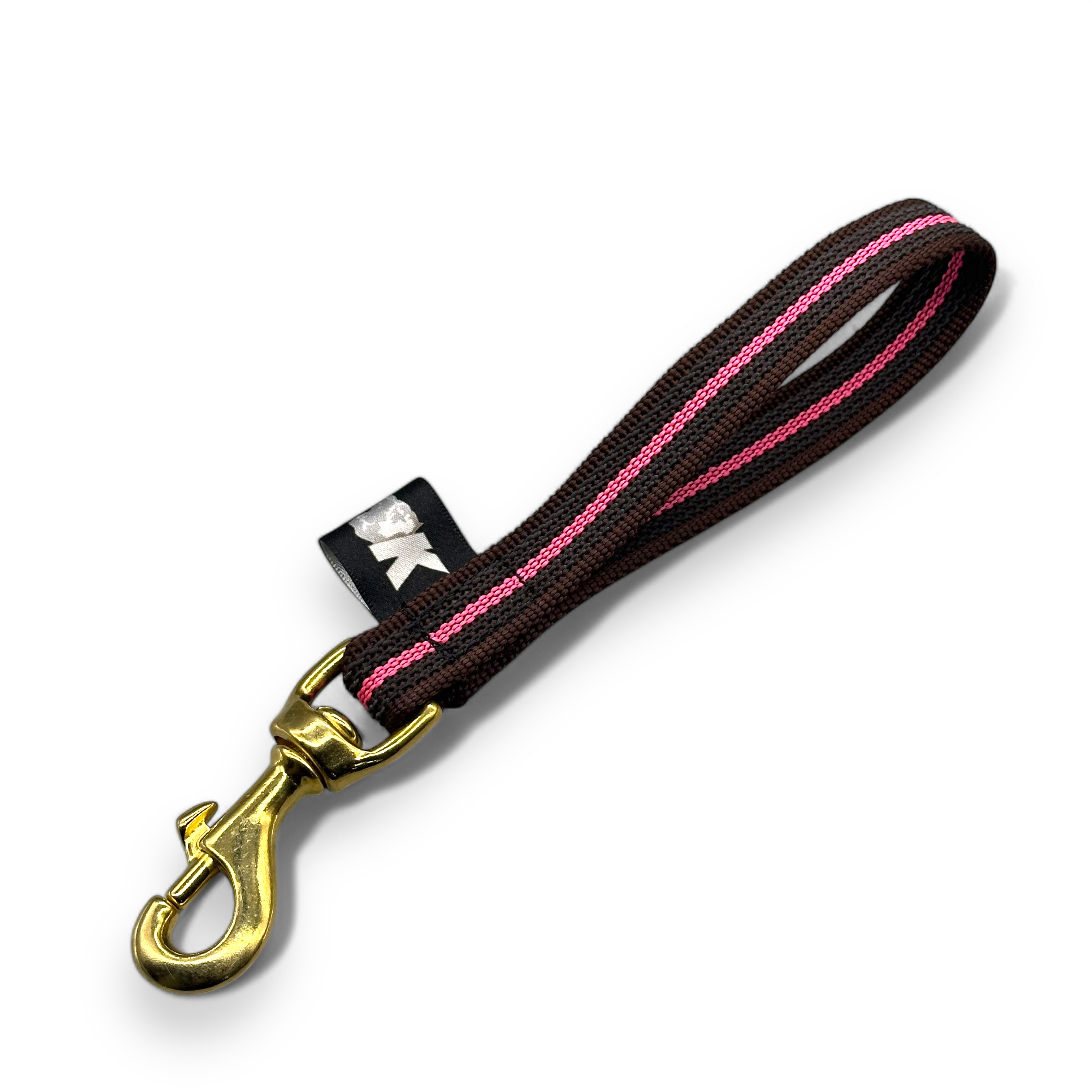 Rubberised Pull Tab (Short Lead) - Brown/Pink