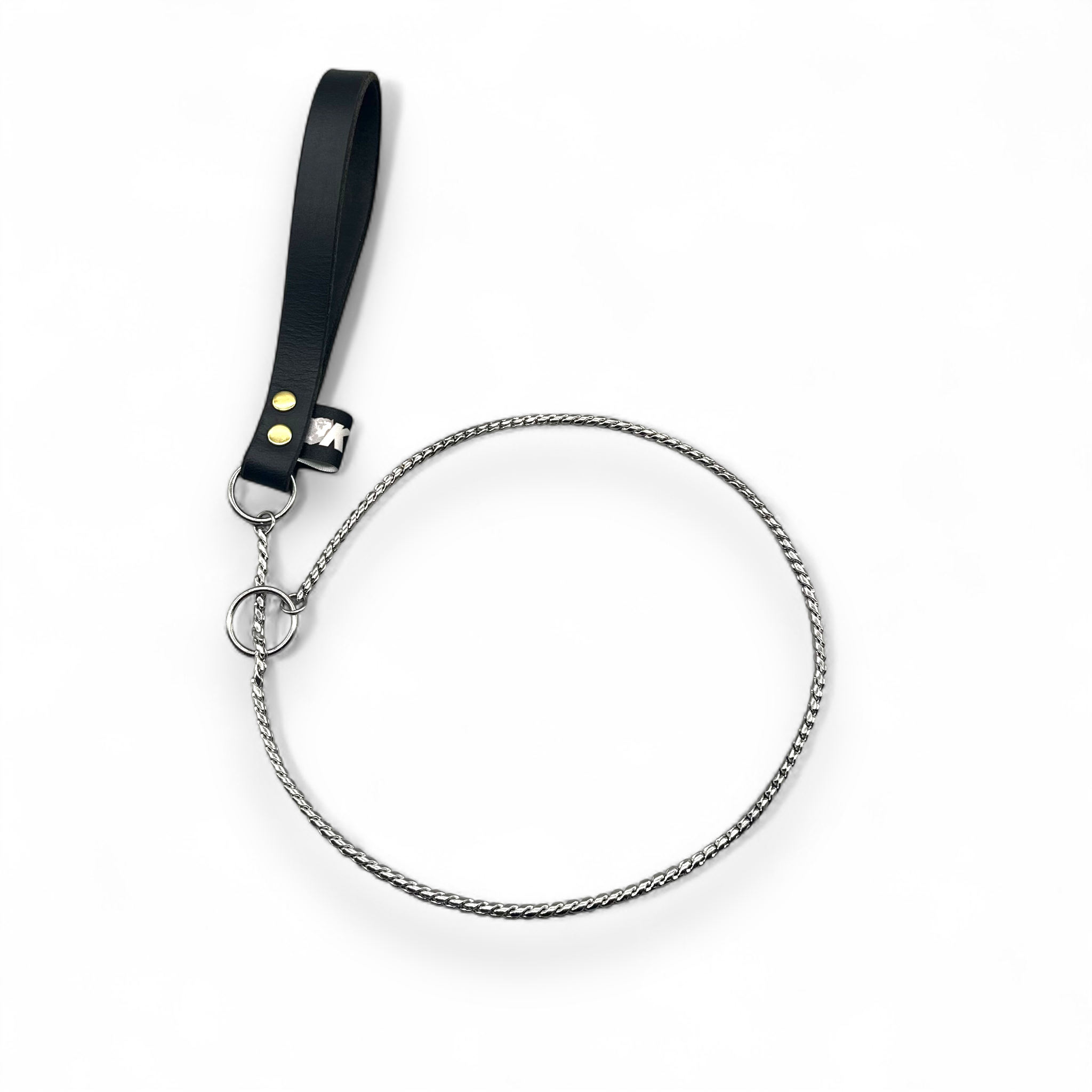 Metal Snake Chain Show Lead – Luxury Brass Dog Show Lead (Gold, Rose Gold, Black Nickel)