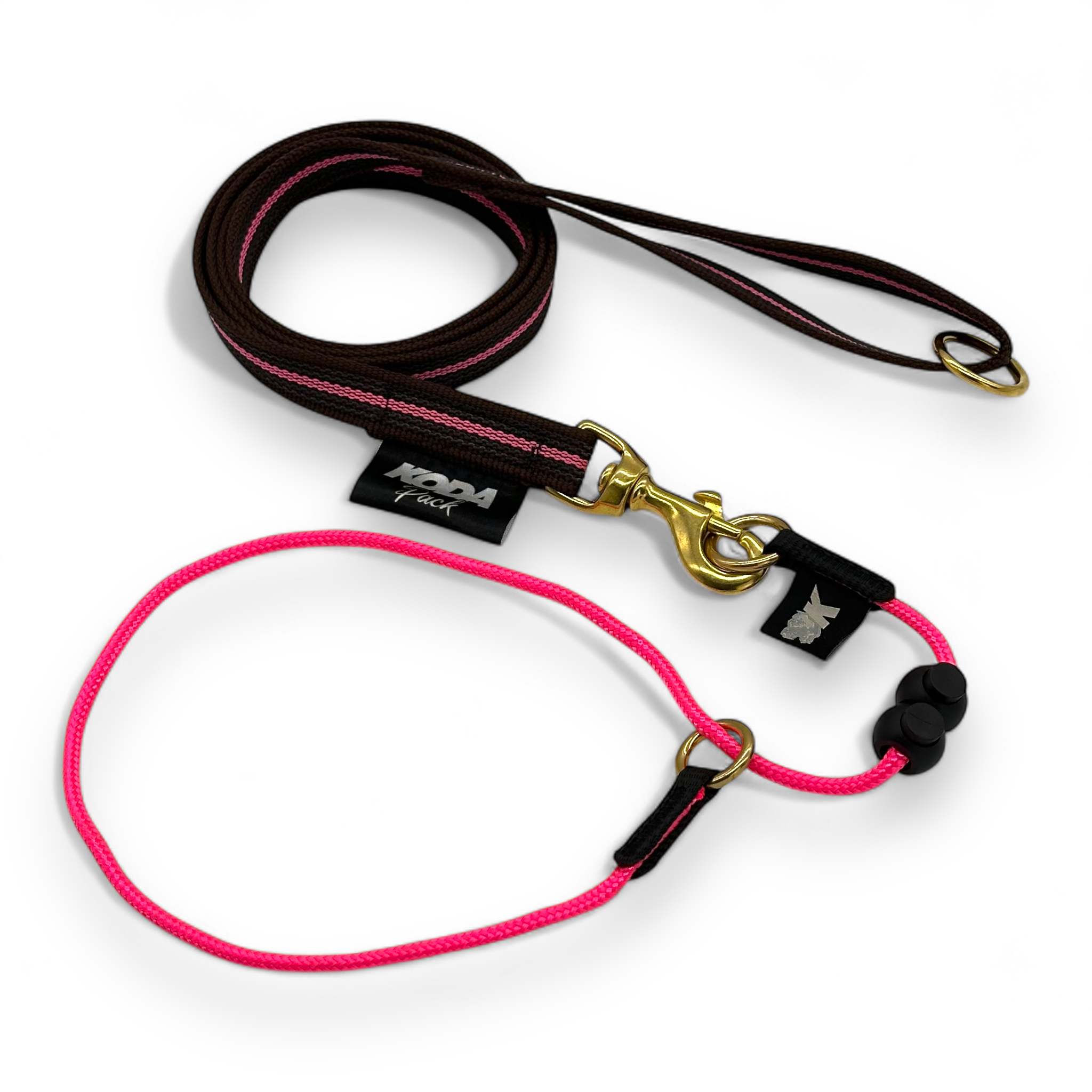 1.5 meter Rubberised Standard Pink Lead and Slip collar set